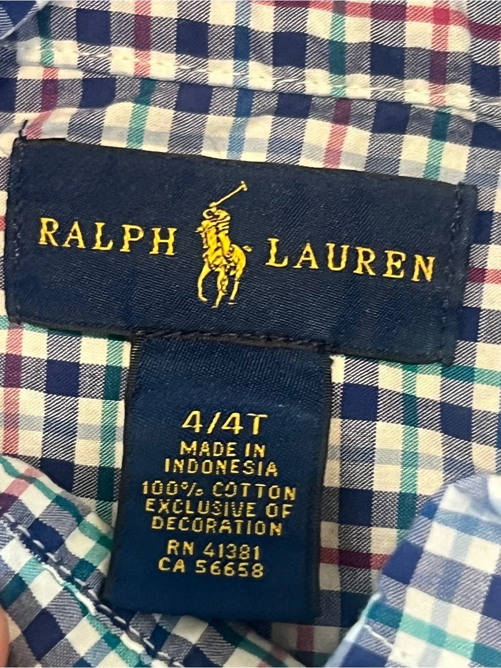Ralph Lauren Multicolor Plaid Button-Down Shirt - Blue/Red/Green